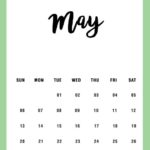 May 2018 Calendar Vertical