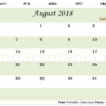 August 2018 Calendar Design
