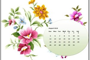 August 2018 Floral Calendar