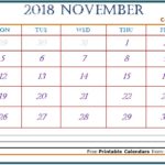 November 2018 Editable Calendar