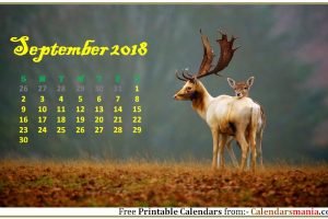 September 2018 Desktop Calendar