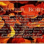 Born in October Sayings