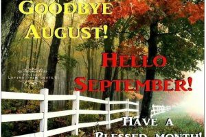 Goodbye August Hello September Images