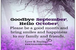 Hello October Goodbye September Month Quotes