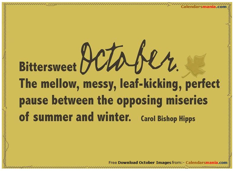 October Quotes