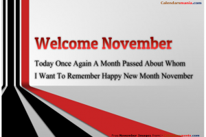 Welcome November Month