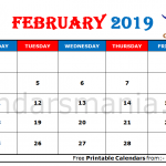 February 2019 Calendar Australia