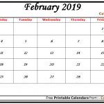 February 2019 Calendar Blank