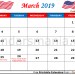March 2019 Calendar USA