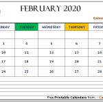 February 2020 Calendar India