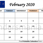 February 2020 Calendar NZ