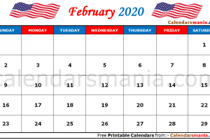 February 2020 Calendar USA