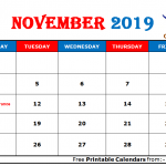 November 2019 Calendar Australia