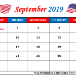 September 2019 Calendar USA