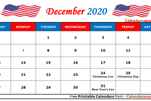 December 2020 Calendar USA