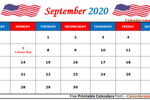 September 2020 Calendar USA