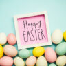 Easter background with Happy Easter Message