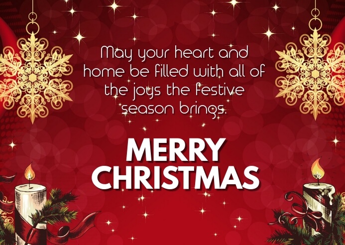 merry christmas greetings to a friend